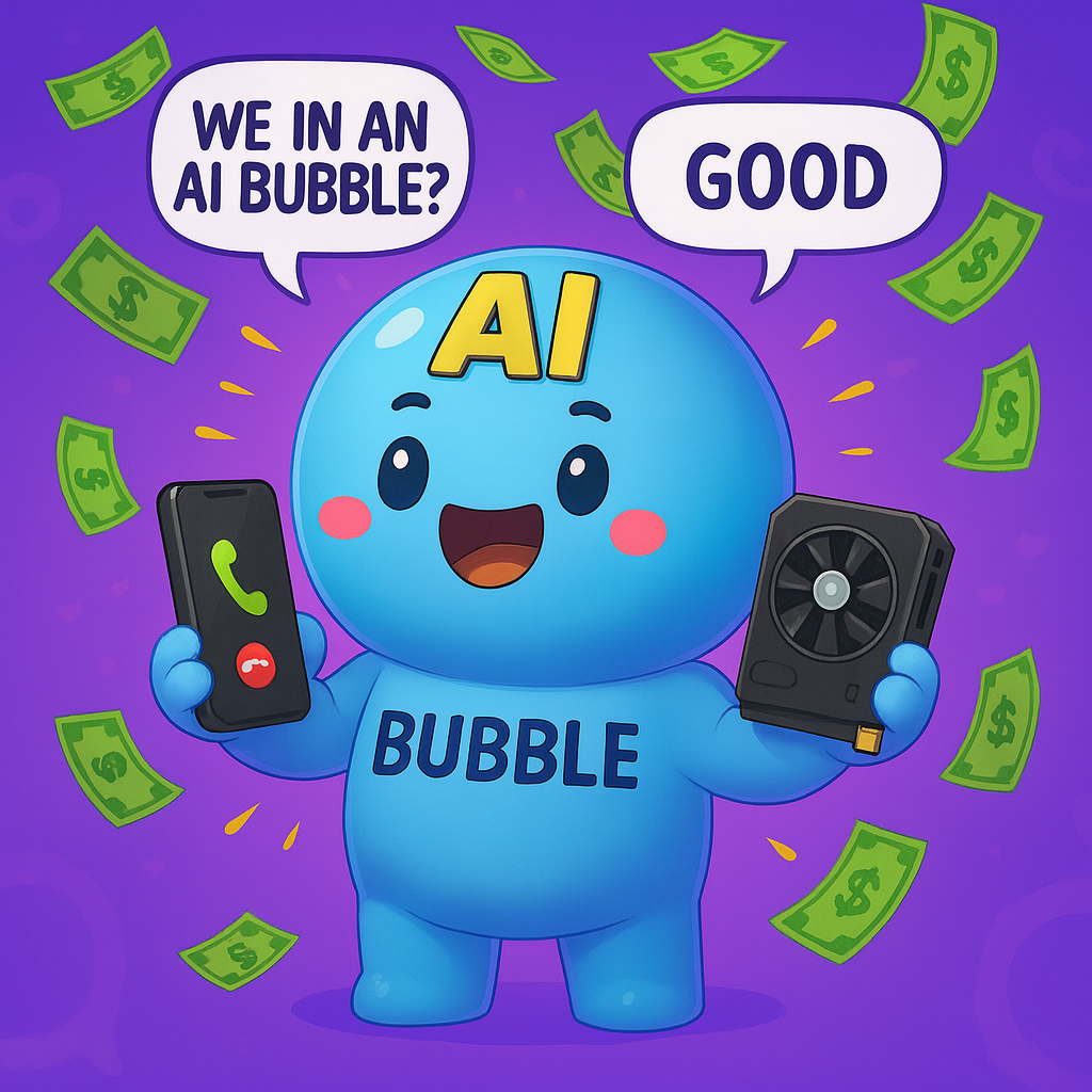 AI Bubble mascot as CT influencer
